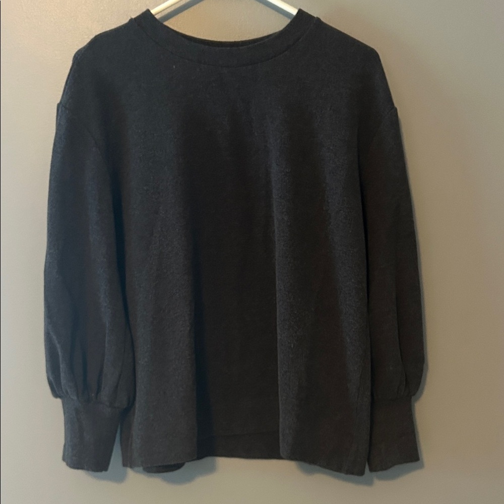 LOFT Charcoal Crew Neck Sweater